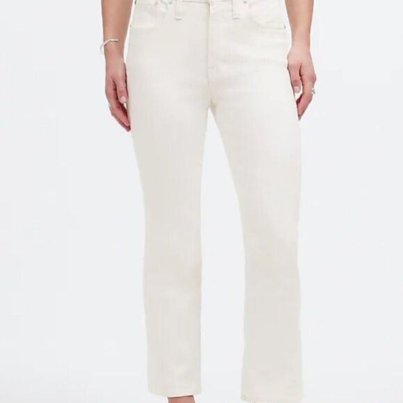 Madewell Mid-rise kick out white jeans NWT - Picture 2 of 13